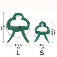25/70 Peças Clipes de Suporte Reutilizáveis para Plantas Verdes - Material Plástico Durável, Adequado para Jardim e Estufa, Design Ajustável, Não Danifica Tomates, Vinhas, Plantas Trepadeiras - Aplicável para Quintal, Gramado, Exterior, Pode Suportar Vinhas de Tomate, Firmeza de Aperto, Promove o Crescimento de Vegetais - Verde - Visão 2