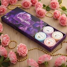 Living And Home 8pcs Shower Steamers Tablets Set Aromatherapy Sea Salt Essential Oils Multi Colour Purple Box For Home Bathroom Spa Holiday - Purple - View 3