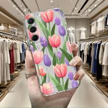 Adecuado para funda de teléfono  Galaxy Nueva A5 A3 A02 A34 A13 A14 A32 A24 A12 A50 A54 A70 A73 A34 A55s NOTE 10F12 M10S Estilo de caricatura lindo Funda transparente TPU Funda espacial Pintada con patrón de flor hueca estrella mariposa Funda espacial Regalo de vacaciones Creativa Delgada Simple Funda de teléfono Imagen 1212 - Multicolor - Ver 7