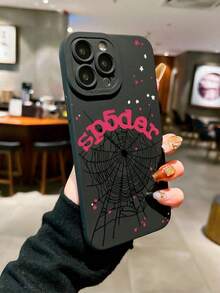 Spiderweb Pattern, Black Phone Case, Simple And Stylish, Excellent Drop Protection, Compatible With IPhone 11/12/13/14/15/17/Air/Pro/Plus/Pro Max And Galaxy S22/23/S24/S25/Ultra/FE/EDGE. Whether As A Gift For Friends Or For Special Occasions Such As Valentine's Day, It Is A Great Choice. - màu đen - Xem 2