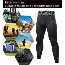 Pantalones de compresión, Mallas de entrenamiento deportivo con bolsillo/sin bolsillo - Color caoba - Ver 5