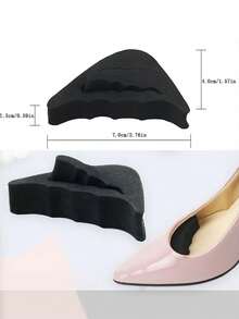 3 Pairs Reusable Sponge Toe Filler Inserts, Adjustable Toe Plugs, Shoe Inserts Suitable For Women High Heels, Oversized Shoes, Heels, Sneakers, Unisex - Multicolor - View 4