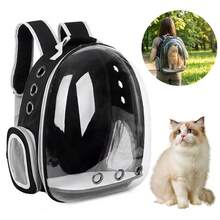 Breathable Astronaut Window Cat Dog Carrier Transparent Backpack Pet Travel Bag - Black - Black - View 4