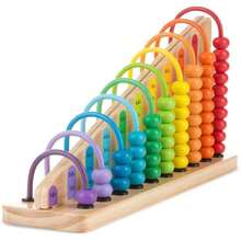 & Doug Abaco con 55 Coloridas Cuentas y 2 Tableros Intercambiables, Juguete de Madera, Juguete Didáctico,37414447 - Multicolor - Ver 6