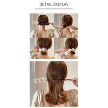 Elegant Bun Styler, Floral Design For Easy And Curly Hair, Ideal Hair Accessories For Women. - Grey - View 6
