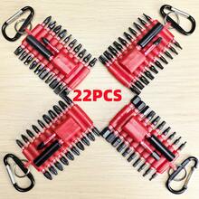 22pcs/Set Electric Screwdriver Bit Set, Black Magnetic Sleeve Bits, Hex, Torx, Slotted Bits Storage Rack - Multicolor - View 3