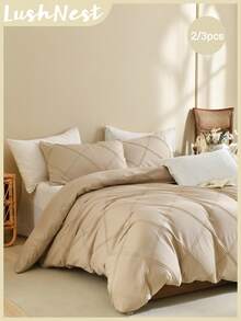 2pcs/3pcs Bohemian Farmhouse Style Bedding Set, Includes Duvet Cover And Half Pillowcase (Comforter Not Included), Soft Polyester Fabric, Breathable, Machine Washable. Decor Style: Bohemian Farmhouse, Plaid Pattern, Minimalist Bedding