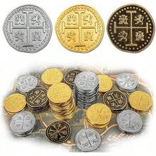 TendenciaByhoo Juego de Monedas de fichas Piratas de Metal, 36 Piezas, Tesoro Realista, Monedas españolas para Piratas, Cofre del Tesoro, Cofre del Tesoro, Cosplay, Juguete de MesaCalidad premium - 36 unidades - Ver 7