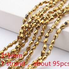 3*6mm/4*10mm/3*5mm/4*6mm/6*8mm/8*12mm 带中心孔水滴形玻璃珠，DIY饰品制作材料，可用于制作项链、手链、耳环、手机链、钥匙扣等。 - 中孔長水滴 - 查看 74