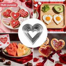 5pcs Heart Shaped Molds, Stainless Steel Clay Molds, Cutters, Convenient For Shaping - - - View 4
