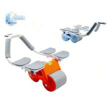 2-Wheel And 4-Elbow Ab Rolls, Abdominal Wheel Crunch Device, A High - Efficiency Abdominal Tightening Training Artifact For Body Shaping And Fat Loss. Push - Up Auxiliary Training Tool. Easy To Install, Sports Accessory And Exercise Equipment. Suitable For Home Workouts, Office Exercises, Gym Training, And Can Be Carried During Travel. - Blue - View 5