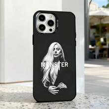 L- MAYHEM  Phone Case compatible with  17,16,15,14,13,12,11,Pro,Max,Plus,E,Air,Mini Black Tpu IMD Cover, Cover compatible with  17 pro hülle,  17 pro max hülle,  17 hülle,  16 pro hülle