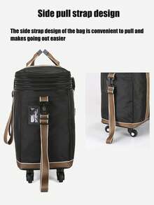 Extra Large Capacity Foldable Checked Luggage Travel Bag, 3-Layer Expandable Packing Organizer Duffel Bag For Moving/Trips Luggage Bag Duffle Bag Overnight Bag Travel Organizer Cruise Essential Vacation Essentials For Men Women Travel Essential Holiday Essential Travel Must Haves - Black - View 9