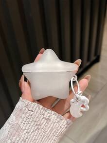 Creative 3D Transparent Glow-In-The-Dark Star Design Silicone Protective Case For AirPods Pro 3rd/4th Generation Bluetooth Wireless Earphones - White - View 10