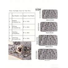 1pc Pet Blanket, Medium Soft & Fluffy Flannel Paw Print Pattern Throw Blanket, Furniture Protector Cover, Suitable For Small To Medium Dogs/Cats - Grey - View 2