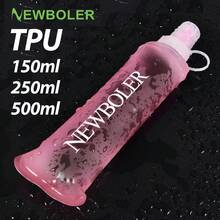 NEWBOLER 150ml/250ml/500ml Collapsible TPU Soft Water Bottle, Outdoor Sports Portable Water Bag For Running Camping