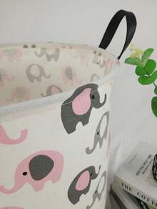 1 Stück Aufbewahrungsbox Korb Organizer für Kinder, Spielzeugkiste, Wäschekorb, faltbare Aufbewahrungsbox aus Segeltuch, für Zuhause/Wohnheim/Küche/Haustiere/Büro/Schrank/Regal/Geschenkkorb - Pink - Übersicht 3