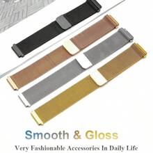 22mm Correa de bucle milanés para Xiaomi Redmi Watch 5/3/Active, Correa de bucle solo de metal de acero inoxidable para Redmi Watch 5/3/Lite, Brazalete magnético también aplicable a Galaxy Watch 6/5/4 44mm, Galaxy Watch 6 Classic, Active 2, GT Banda de reloj magnética - 22mm - Ver 3