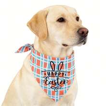 New Style Easter Day Rabbit Elements Colorful Triangle Dog Cat Bandana Scarf Reversible Double Layer Pets Bibs Neckerchief - Multicolor - View 5