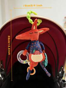 1pc Soft Plush Animal Stroller Hanging Doll, Movable Portable Hanging Doll, Colorful Plush Doll For Newborn Baby, Suitable As Gift - Multicolor - View 3