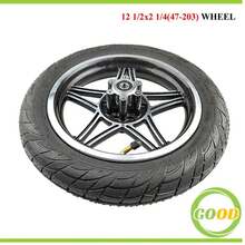 Rueda de freno de disco de 12 1/2x1.75x2 1/4(47-203) con neumático para patinetas eléctricas de 12 pulgadas, bicicletas y motocicletas - rueda - Ver 1