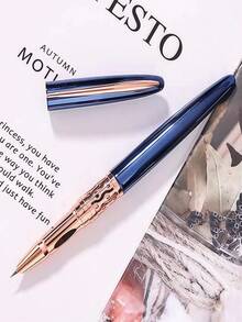 51件套（1支圆珠笔+50支笔芯）镂空金属圆珠笔，高端优雅，4种颜色可选，书写流畅，适合日常书写、学校、办公室、商务签名，是节日送礼佳品。 - 1 pen+50 ink sacs - 查看 5