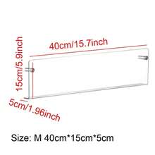 1Pc Estante de almacenamiento de figuras montado en la pared transparente, estante de exhibición de almacenamiento de periódicos, revistas y cómics, estante de pared - Claro-30cm - Ver 8