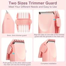 Women's 2-In-1 Bikini & Facial Electric Razor ZB02 - USB Rechargeable Epilator For Wet/Dry Use, Multi-Purpose Hair Remover For Sensitive Light Beige, Bikini, Face, Legs, Arms, Underarms - Portable Shaver & Grooming Device, Christmas Gifts,Sweetest Day Gifts For Him - Hồng - Xem 3