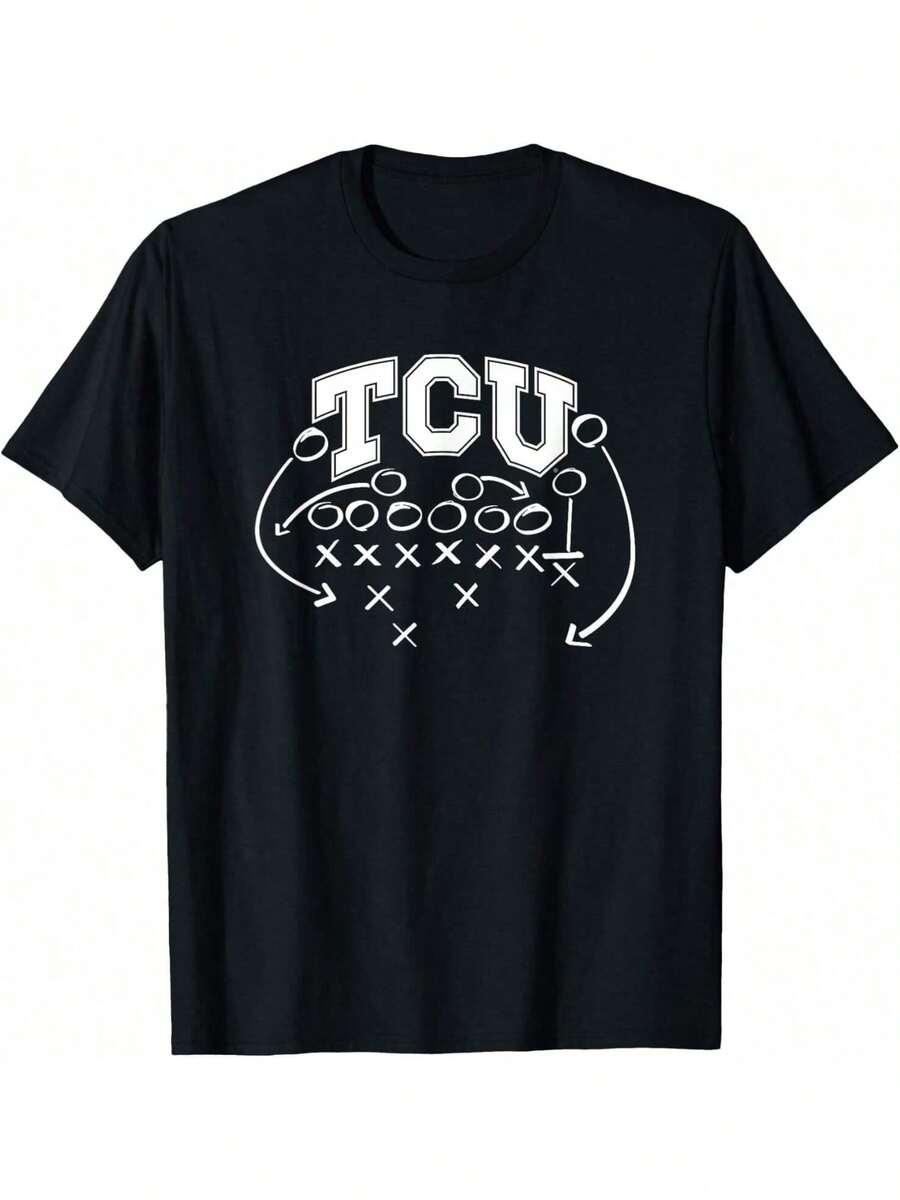 TCU Horned Frogs Football Play T-Shirt - màu đen - Xem 1