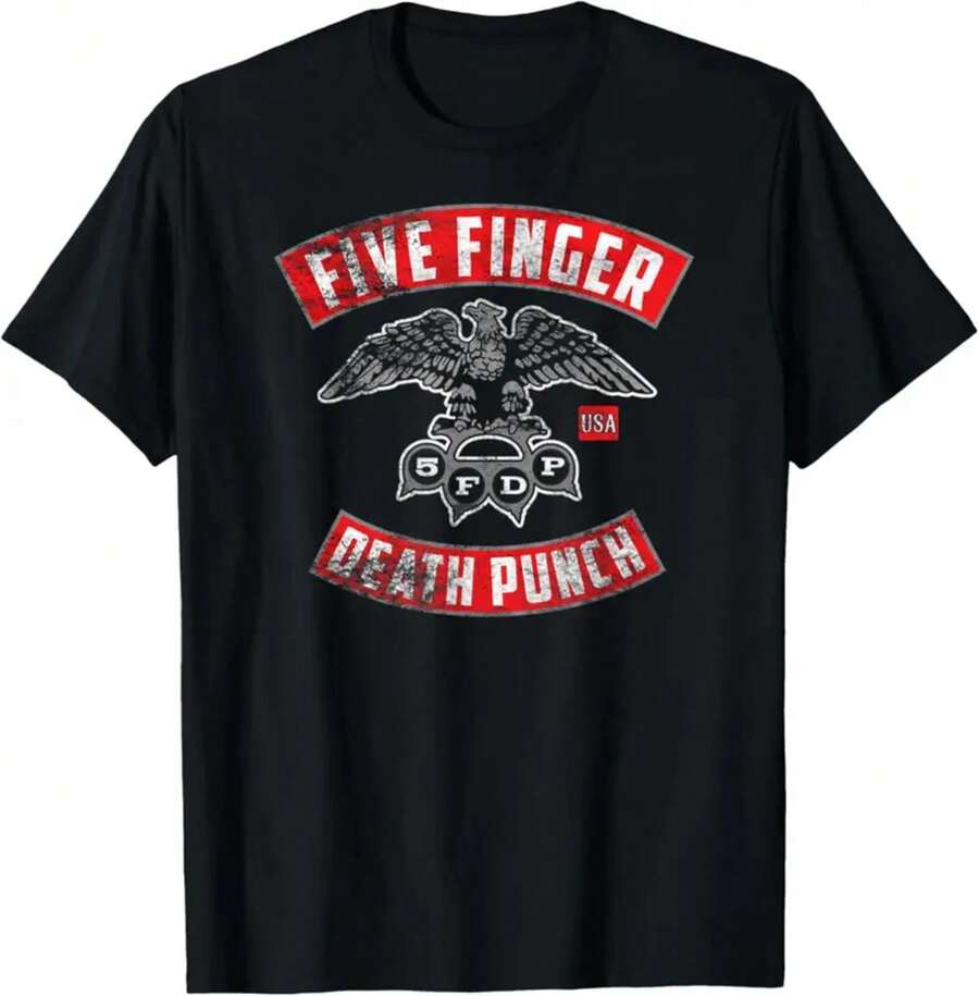 5FDP - Camiseta desgastada Rocker - Blanco - Ver 1