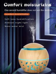 1pc USB 200ml Mini Mushroom Humidifier With Timer, 7-Color Lights, Quiet Operation, Suitable For Home Use, Essential Oil Diffuser - Multicolor - View 2