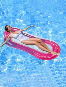 Inflatable Boat With Canopy, Sunshade, PVC Floating Bed, Foldable, Outdoor Water Hammock With Backrest For Adults