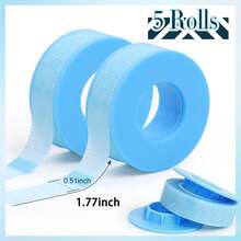EMEDA Silicone Eyelash Lift Pads - Gel Eyelash Lift Pads Suitable For Sensitive Skin Makeup / Lips / Eyeshadow / DIY / Salon Easy To Tear Breathable Eyelash Extension Supplies (Blue 5 Rolls)
