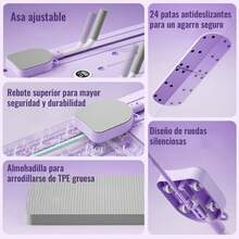 Tabla Abdominal Plank Trainer Rodillo Multifuncional Lavanda - Lila Púrpura - Ver 2