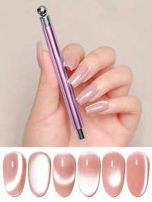 二合一猫眼美甲磁性笔套装，包含新款法式猫眼和心形猫眼配件，多功能强磁性美甲工具，适用于猫眼凝胶美甲、家庭DIY美甲沙龙等。 - 彩色 - 查看 15