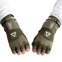 Fabric Of The Universe Tactical Fingerless Logo Gloves,X-Large,Mil-GreenG-Type021 - 軍綠色G型021 - 查看 3