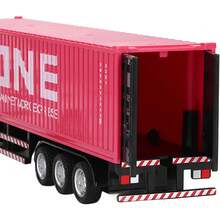 TendenciaModelo de Camión Contenedor, 1:48, Remolque de Aleación Estadounidense, Camión Contenedor, Sonido Y Modelo de Coche Ligero, Juguete para Niños(Rosado)Calidad premium - Verde - Ver 6