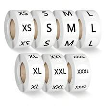 7 Sizes 3500pcs Clothing Size Stickers, Round Clothing Size Labels (XS, S, M, L, XL, XXL, XXXL)