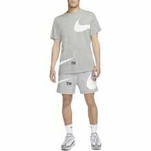 Nike Dri-FIT Logo Drawstring Quick-Dry Sports Casual Shorts For Men - Grey - View 3