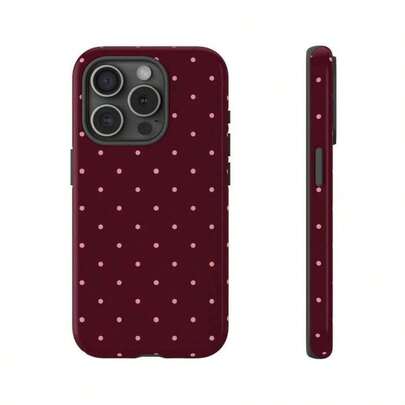 Vintage Red Polka Dot Phone Case, Durable And Sturdy - Compatible With IPhone 17, 16, 15, 14, 13, 12, 11 Pro Max - Provides Strong Protection