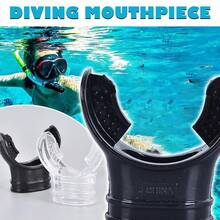 潜水管呼吸管硅胶透明水下潜水管呼吸管咬嘴调节器游泳配件