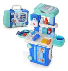 TendenciaMaletin Bus Hospital Juguete 29 Piezas Azul AceroCalidad premium - Azul acero - Ver 1