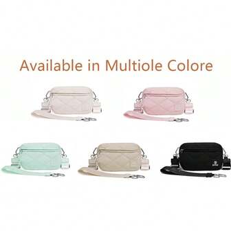 Nylon minimalistisk enfärgad mångsidig axelväska, söt mini mode 2-i-1 armbandsväska och axelväska för telefon, kort, myntförvaring, par, lätt