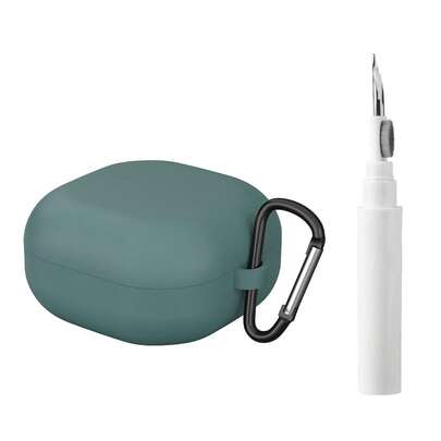 DO AS YOU WISH Silicone Case + Cleaning Brush Suitable For Galaxy Buds Live/Buds Pro/Buds 2/Buds2 Pro/Buds FE 5 Models, With Hooks, Silicone Material Provides Comfortable Grip, Cute Solid Color Protective Case