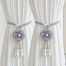 2 chiếc dây buộc rèm hoa ngọc trai giả trang nhã, có thể điều chỉnh kích thước, dùng để trang trí nhà cửa, tạo không gian ấm cúng cho ngôi nhà. - Nhiều màu - Xem 9