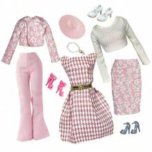 Luxury Fashion Doll Outfit And Accessories, Suitable For 11.5-12 Inch Fashion Dolls, 1/6 BJD Doll Clothes, Classic Doll Dress Set For Holiday Gifts - 彩色 - 查看 3