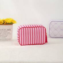 1 Túi đựng mỹ phẩm/túi đựng đồ/túi vệ sinh cá nhân thêu cá nhân hóa, nhẹ, dung tích lớn, đa năng, có thể thêu theo yêu cầu, món quà lý tưởng cho bạn gái, gia đình, bạn học, chị em gái, phù hợp cho chuyến công tác và du lịch. - Nhiều màu - Xem 7