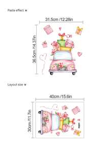 1张壁纸 - [爱心] 男孩儿童房装饰 家居自粘婴儿房装饰 女孩房装饰壁纸 可移除墙贴 个性化礼物 墙面装饰 客厅、女孩卧室、窗户贴纸 – 可爱创意墙面装饰 儿童房装饰 卧室装饰