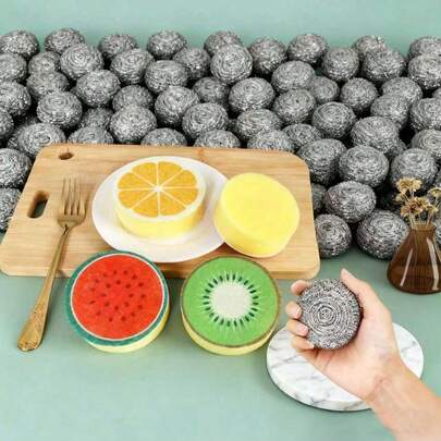 5-delars köksrengöringsset, barnfavorit med frukttryck, borste, rengöringsduk, skrubbsvamp för disk, rengöring av kök