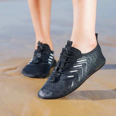 Unisex Water Shoes With Rubber Sole, Soft Bottom, Anti-Slip, Elastic Mesh, Quick-Dry, Suitable For Outdoor, Beach, Swimming, Surfing, Diving, Indoor Yoga, Fitness, Running